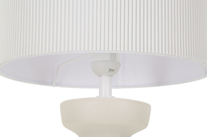 Lampă de masă dungi verticale crem maro abajur plisat [3]