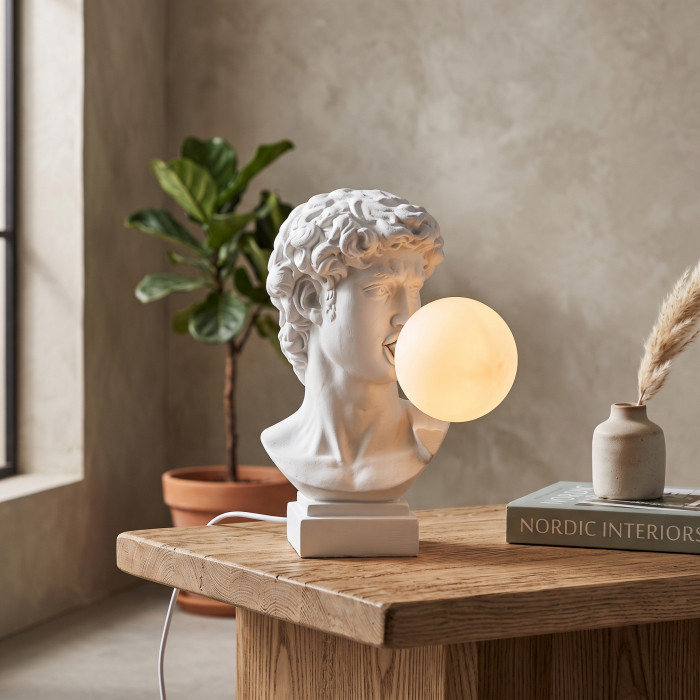 Lampă David clasică din rasina alba|Iluminat decorativ modern [2]