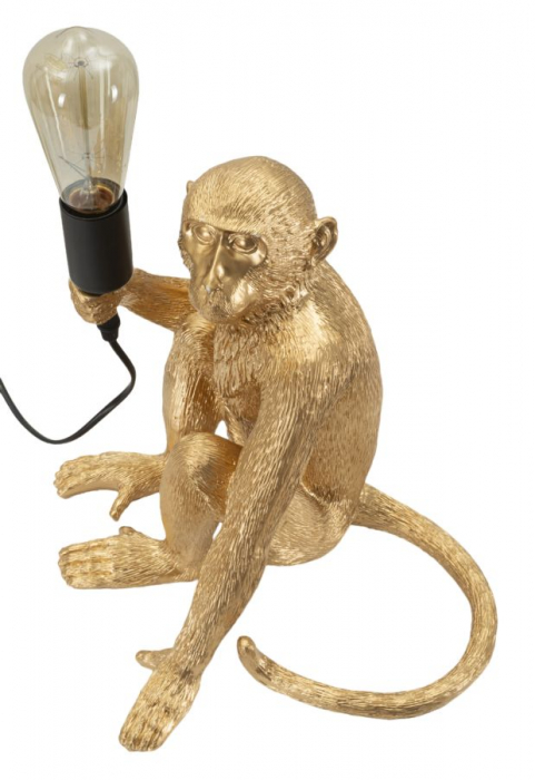 Lampă decorativă modernă aurie din rășină maimuță Monkey [3]