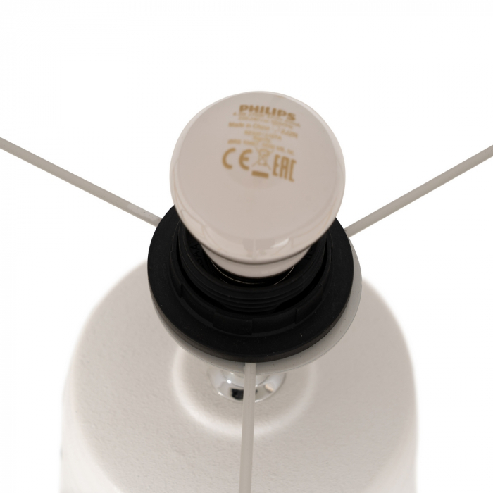 Lampa inalta ceramica alba cu abajur pentru decor elegant|Lampi moderne pentru spatii rafinate [5]