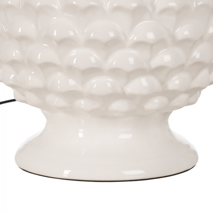 Lampa ceramica alba cu abajur natural|Lampi moderne pentru decor minimalist sau scandinav [6]