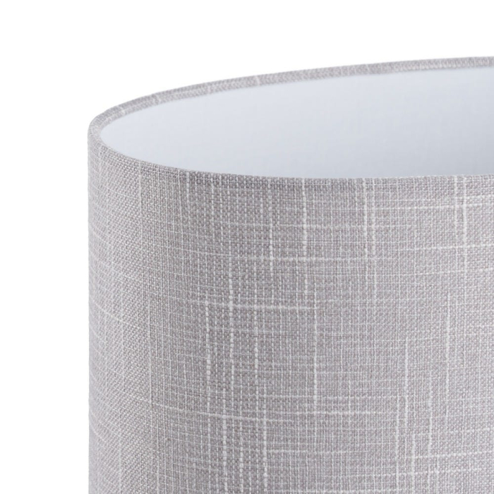 Lampă de masă din ceramică albă – abajur din in cilindric [3]
