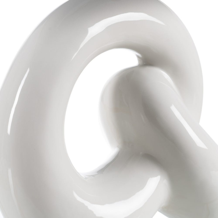 Lampa de masă din ceramică albă – bază în nod sculptural [6]