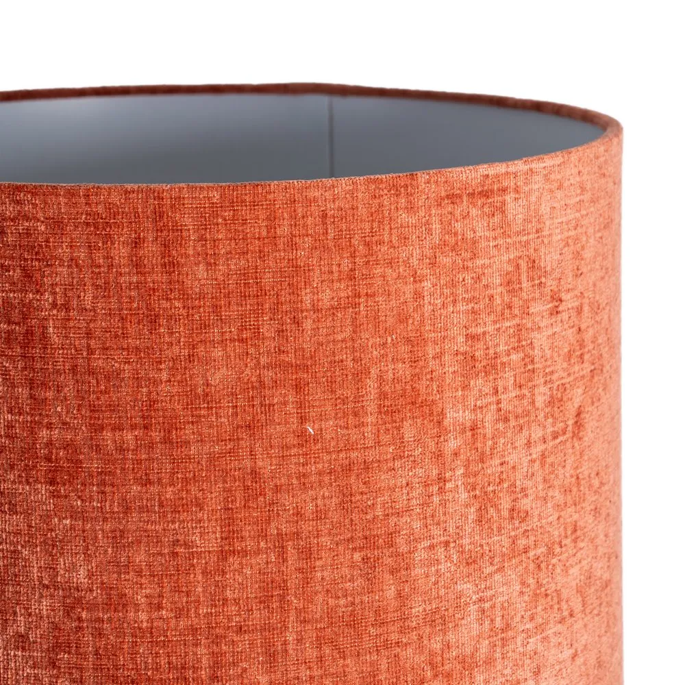 Lampă de masă din ceramică albă înaltă cu abajur teracotă 100 cm [6]