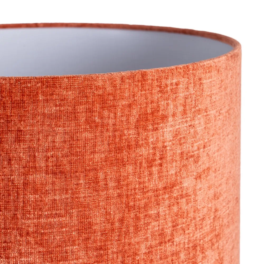 Lampă de masă din ceramică albă cu bază ondulată și abajur teracotă 56 cm [6]