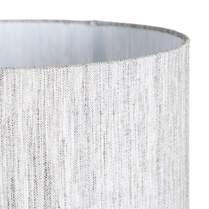 Lampă de masă din ceramică albă formă abstractă cu abajur gri [3]