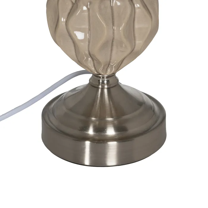 Lampa bej-argintie moderna|Lampi de masa pentru decor de lux [7]