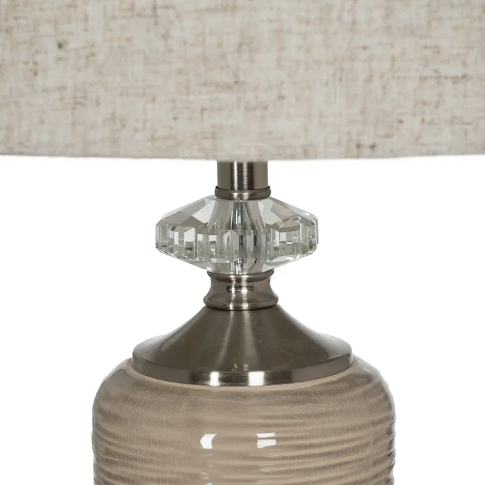 Lampa bej-argintie cristal|Lampi de masa elegante pentru decor de lux [4]