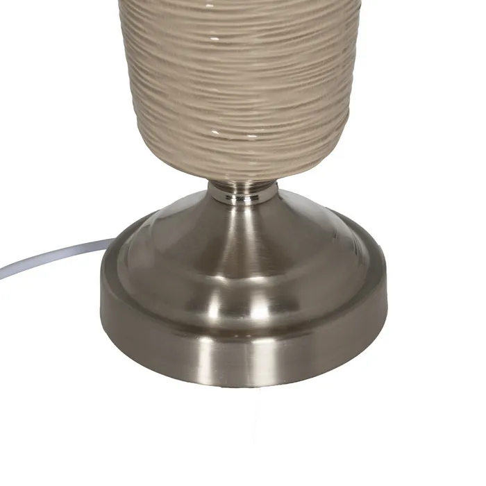Lampa bej-argintie cristal|Lampi de masa elegante pentru decor de lux [7]