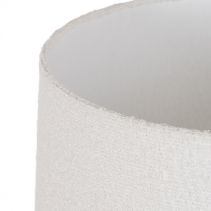 Lampa ceramica bej cu abajur bumbac pentru noptiera|Lampi naturale pentru interioare relaxate [2]