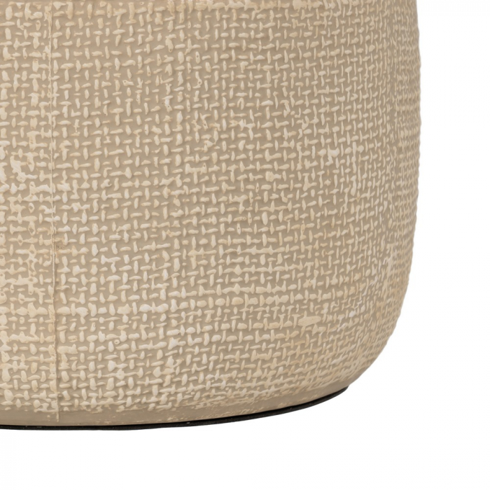 Lampa ceramica bej cu abajur bumbac pentru noptiera|Lampi naturale pentru interioare relaxate [7]