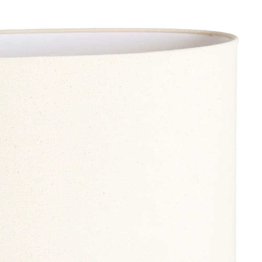 Lampă de masă din ceramică maro dreptunghiulară cu decupaje și abajur crem [7]