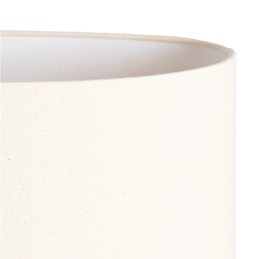 Lampă de masă din ceramică maro rotundă texturată cu abajur crem [7]
