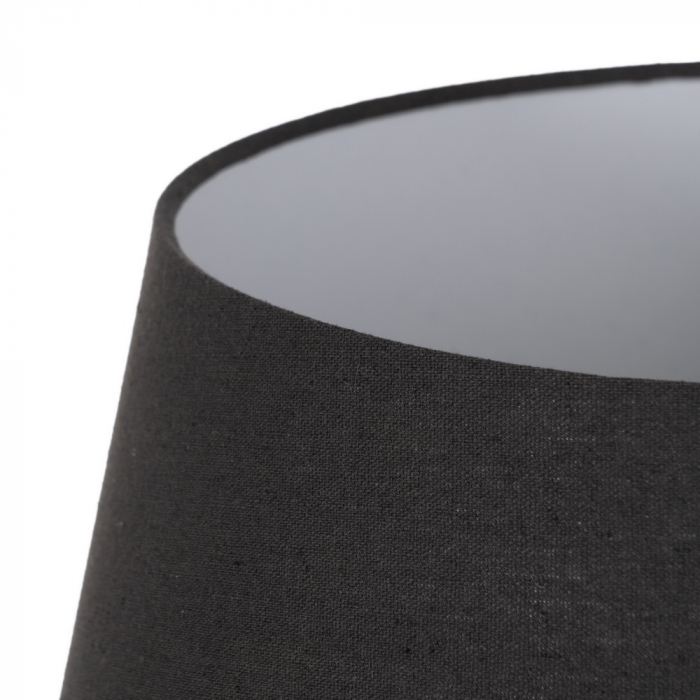 Lampa gri ceramica cu abajur textil pentru decor sobru|Lampi naturale pentru decoruri moderne [2]