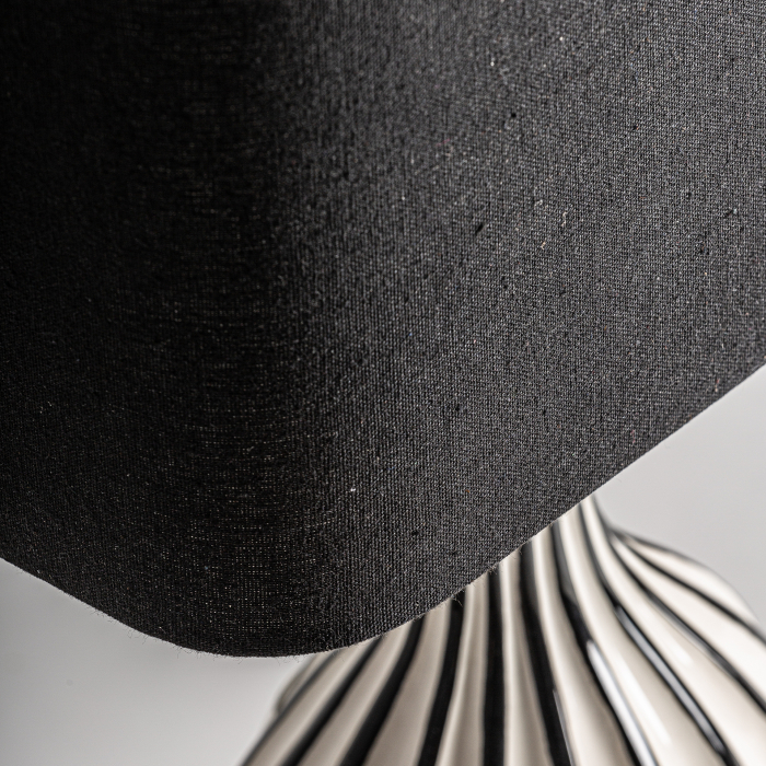 Lampa de masa Art Deco ceramica negru alb|Lampi de masa elegante [2]