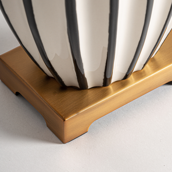 Lampa de masa Art Deco ceramica negru alb|Lampi de masa elegante [4]