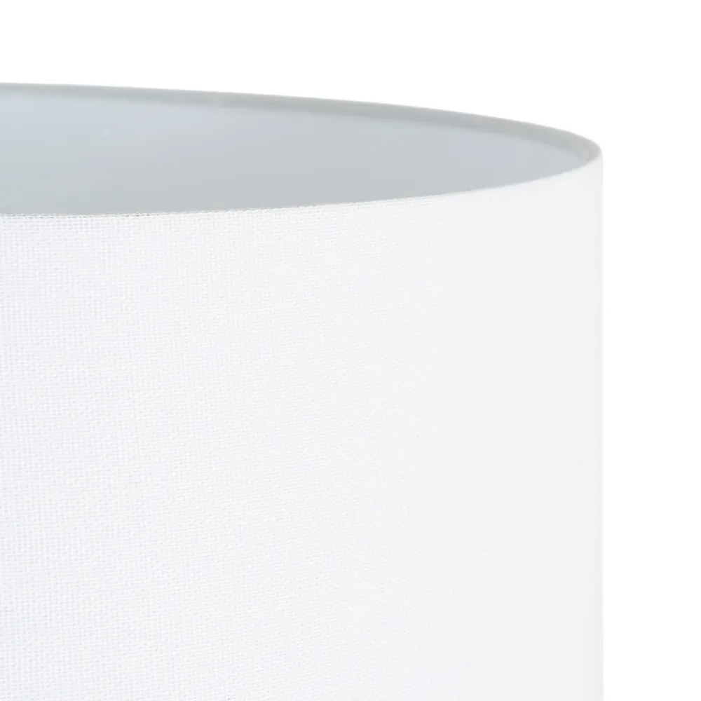 Lampă de masă din ceramică verde cu abajur din stofă albă [8]
