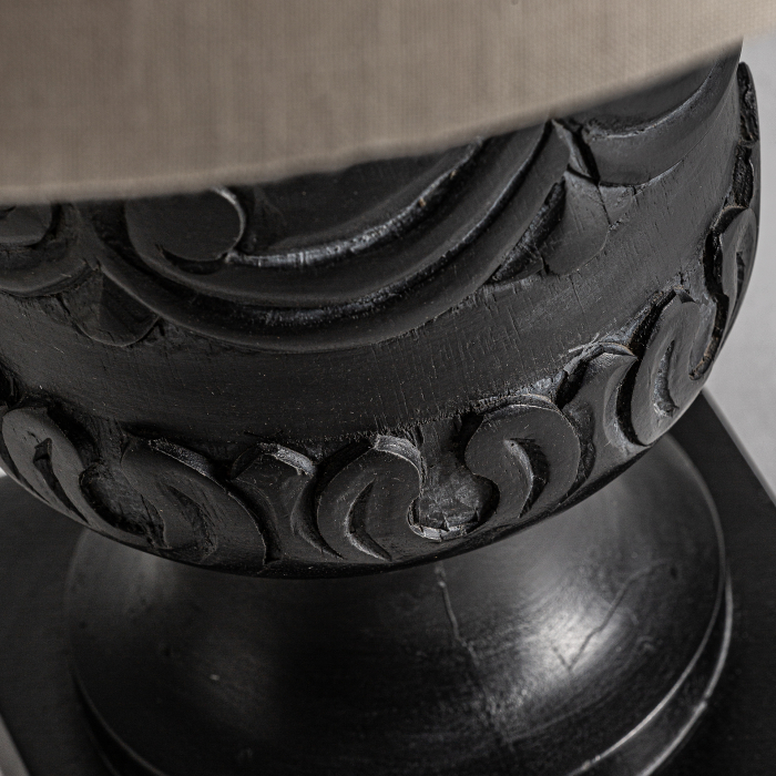 Lampa masa provensala mango negru alb|Lampi rustice moderne [3]