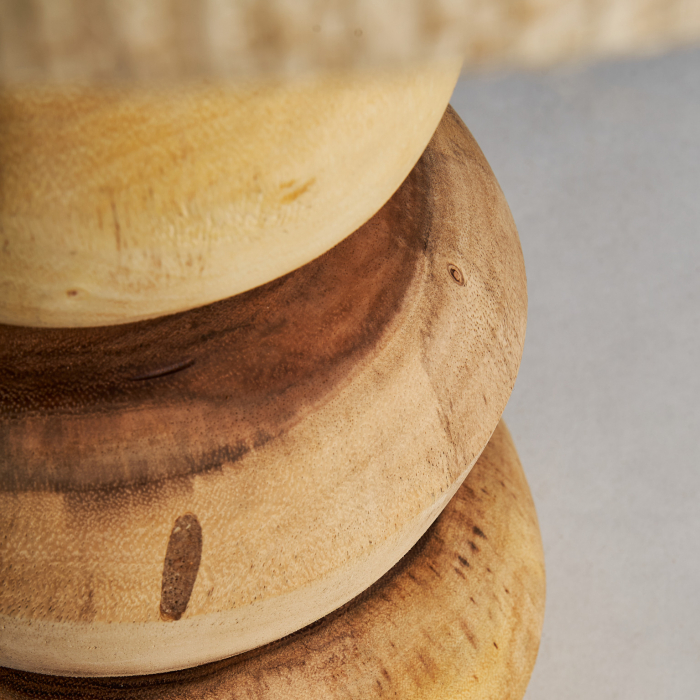 Lampa masa provensala lemn salcam iuta|Lampi rustice [5]