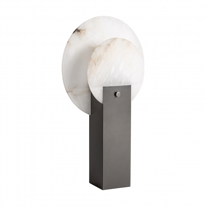 Lampa masa Art Deco metal alb negru|Lampi elegante [1]