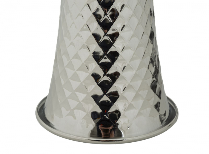 Lampă metal argintiu cu abajur [5]