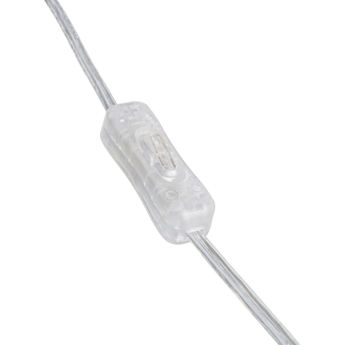 Lampă de masă din metal auriu cu abajur din stofă albă [8]