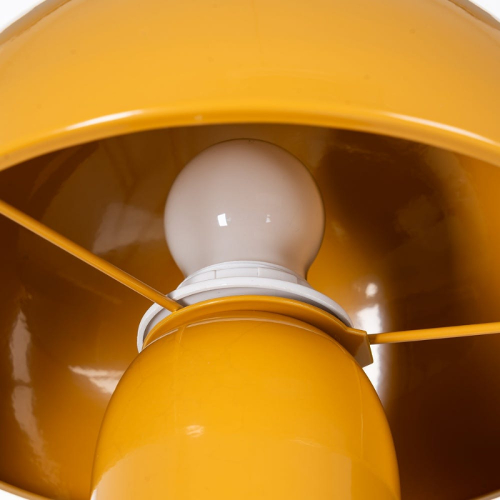 Lampa de masă din metal portocaliu tip ciupercă lucios – design modern [5]