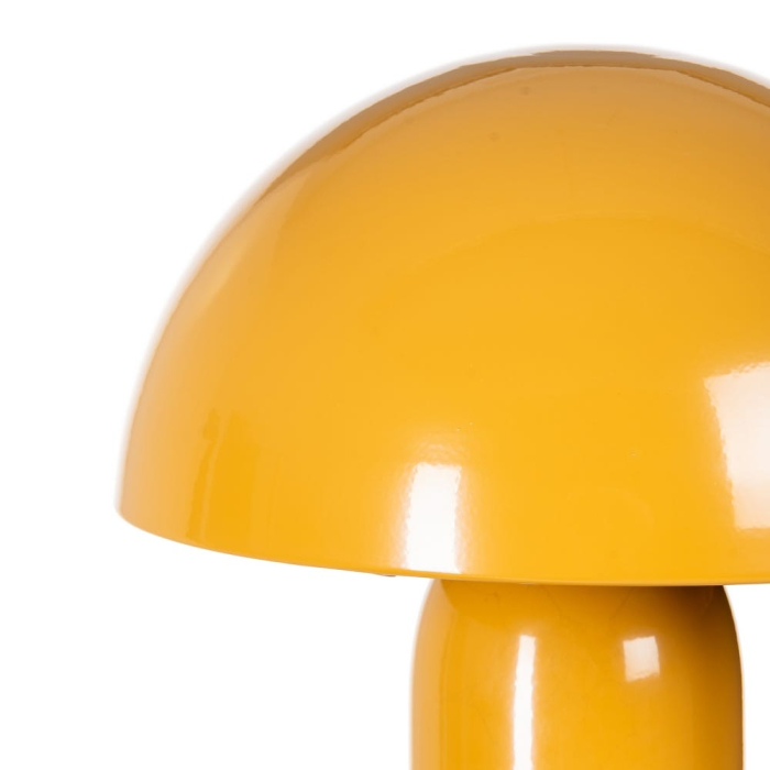 Lampa de masă din metal portocaliu tip ciupercă lucios – design modern [3]