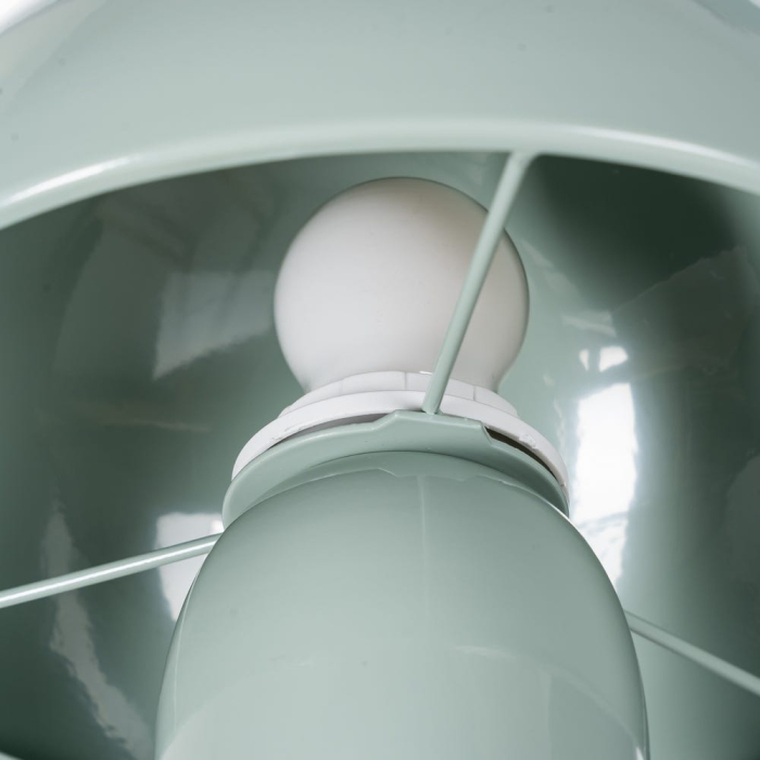 Lampă de masă din metal verde deschis tip ciupercă – pastel [5]