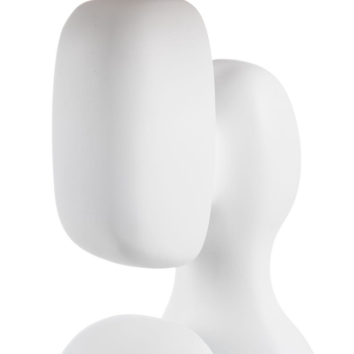 Lampa de masă din rășină albă – abajur din in bej [6]