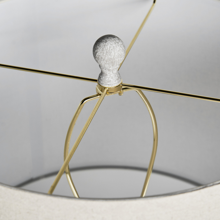 Lampa masa provensala alba si aurie|Iluminat rustic elegant [3]