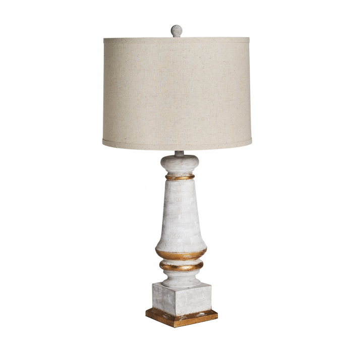 Lampa masa provensala alba si aurie|Iluminat rustic elegant [2]