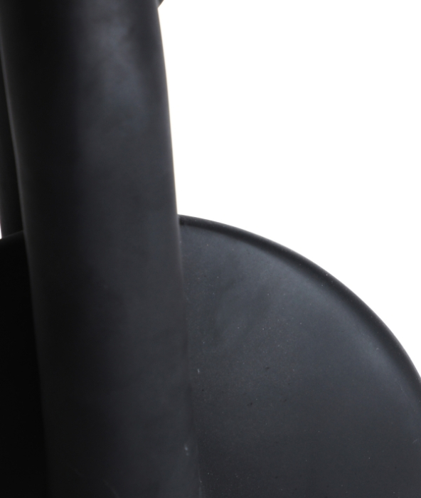 Lampă de masă din rășină neagră cu abajur din rafie bej – lampă sculpturală modernă [5]