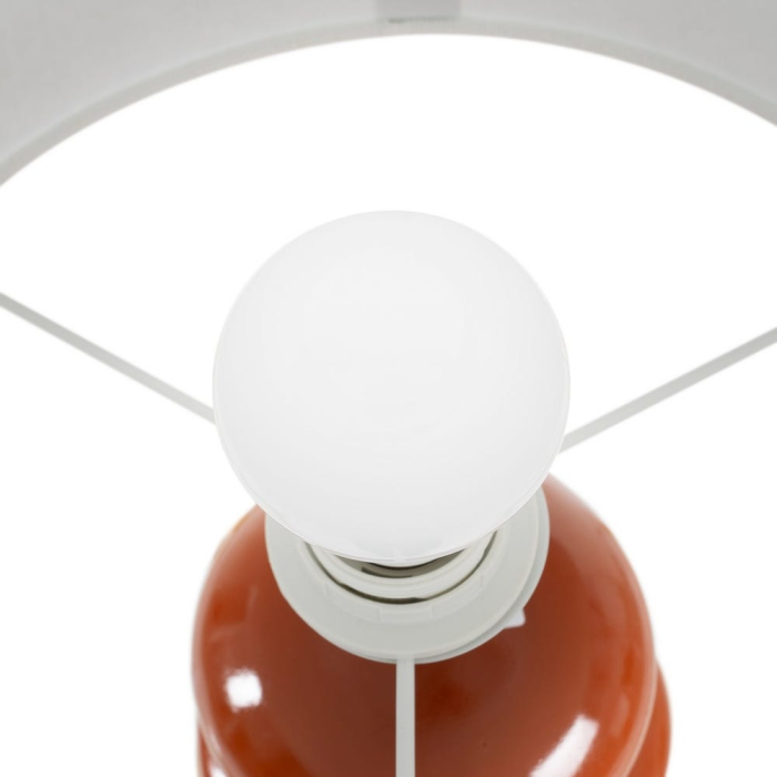 Lampa de masă din rășină teracotă – picior totem lucios [3]