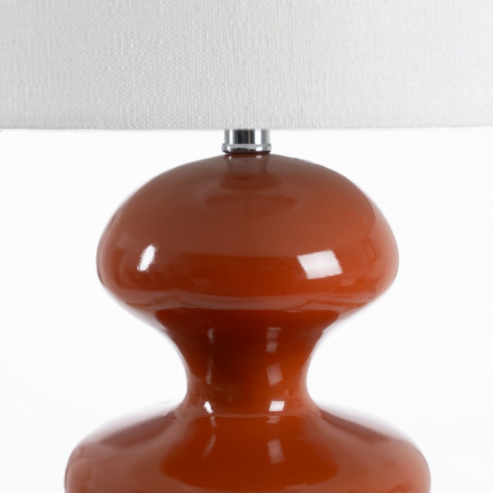 Lampa de masă din rășină teracotă – picior totem lucios [4]