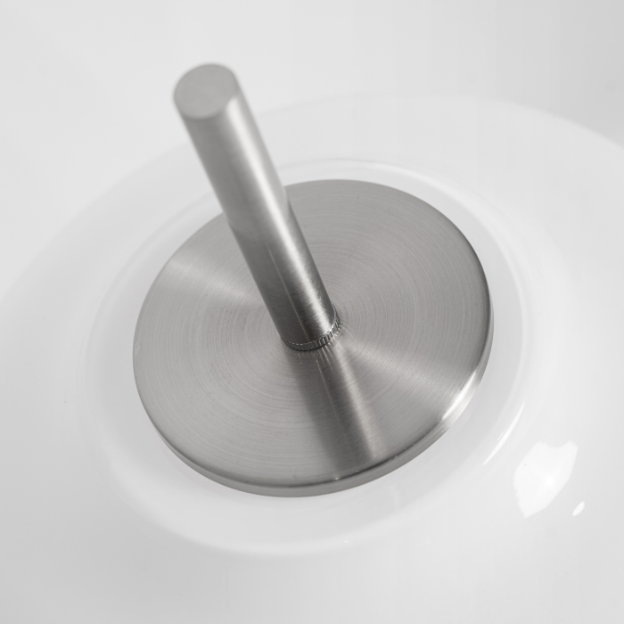 Lampă de masă din sticlă albă cu volum ondulat [3]