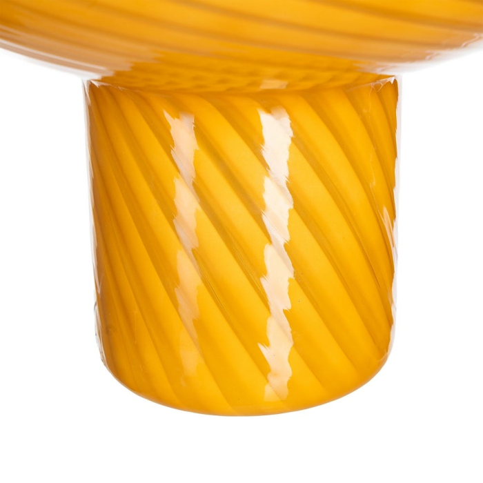 Lampă de masă din sticlă galbenă cu finisaj striat [4]