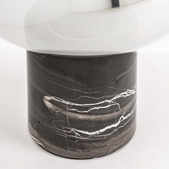Lampa masa sticla gri Art Deco|Lampi elegante [2]