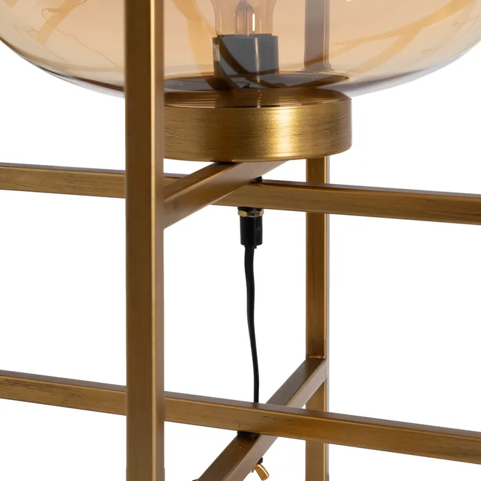 Lampă de masă sticlă și metal|Corpuri de iluminat pentru birou [5]