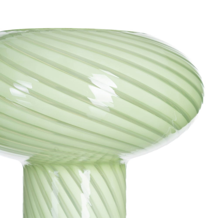 Lampă de masă din sticlă verde deschis cu model spiralat [3]