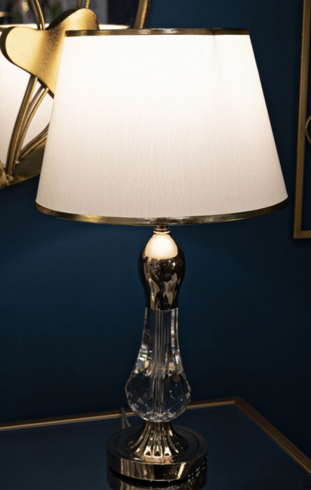 Veioza Eleganta cu Cristale CreativDeco - Lampa de Masa Aurie [5]
