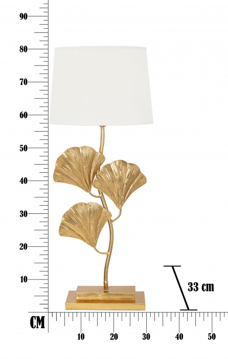 Veioza Glamy Frunze, metal auriu cu abajur alb - creativdeco.ro [7]