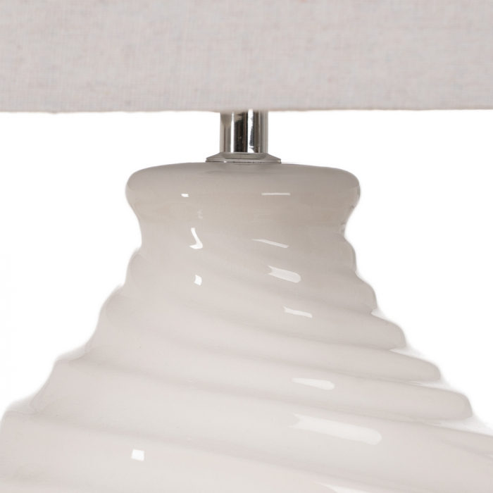 Lampa ceramica alba inalta pentru decor simetric|Lampi decorative pentru interioare moderne [4]