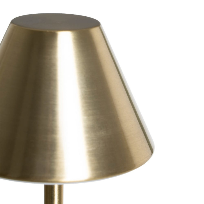 Lampă de masă LED aurie cu abajur conic [3]