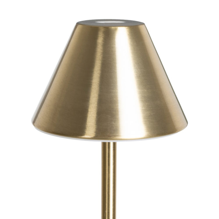 Lampă de masă LED aurie cu abajur conic [2]