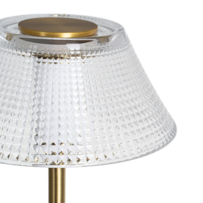 Lampă LED cu abajur conic din sticlă texturată [2]