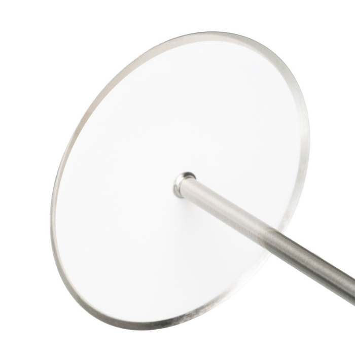 Lampă LED cu abajur metalic argintiu tip ciupercă [8]