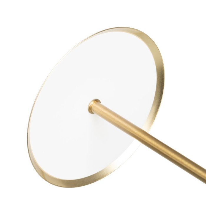 Lampă LED cu abajur metalic auriu tip ciupercă [8]