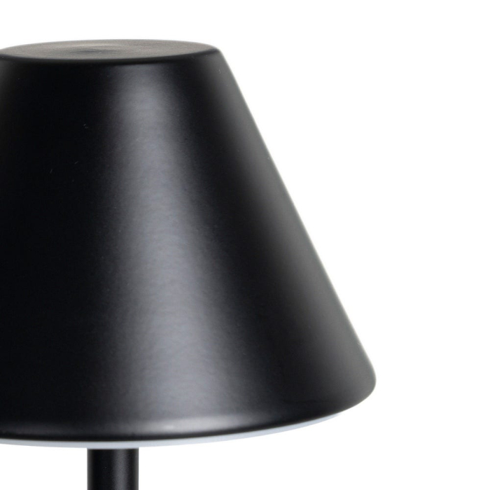 Lampă LED portabilă cu abajur conic negru [2]