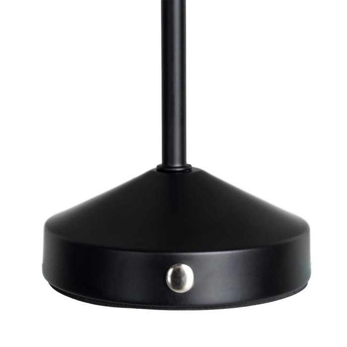 Lampă LED portabilă cu abajur conic negru [5]